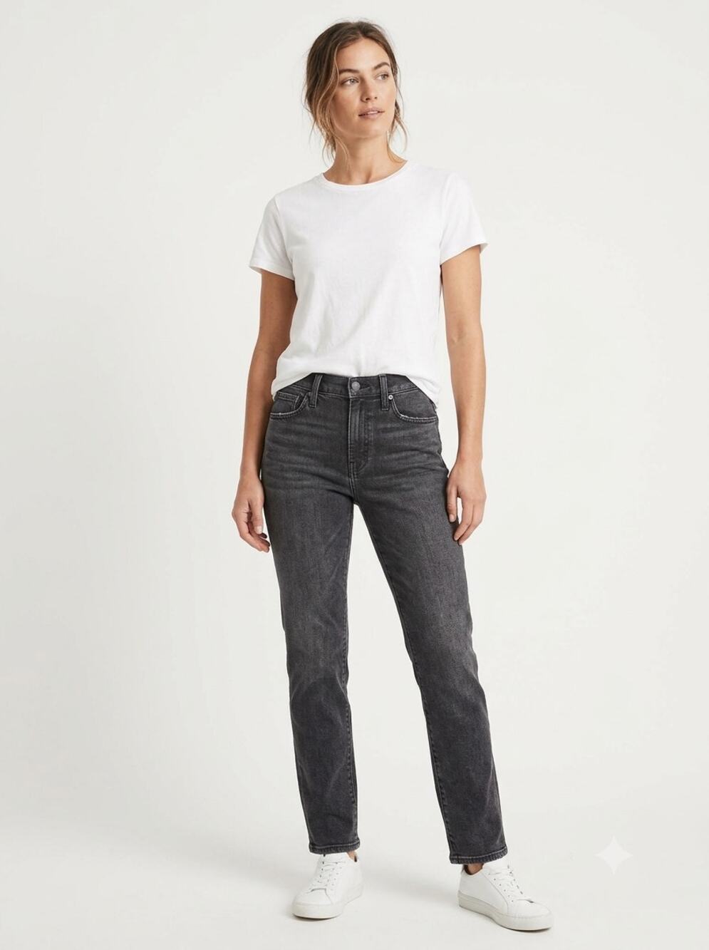 Madewell The Perfect Vintage Crop Jeans 29 Charcoal Gray Stretch Denim 5-Pocket